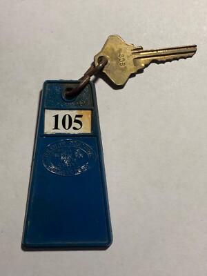 Vintage Hotel Motel Room Key Fob & Key 70's-80's #105 | eBay