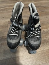 Roller Derby Kids Boys Roller Skates Sz4 FireStar Quad Black/Grey