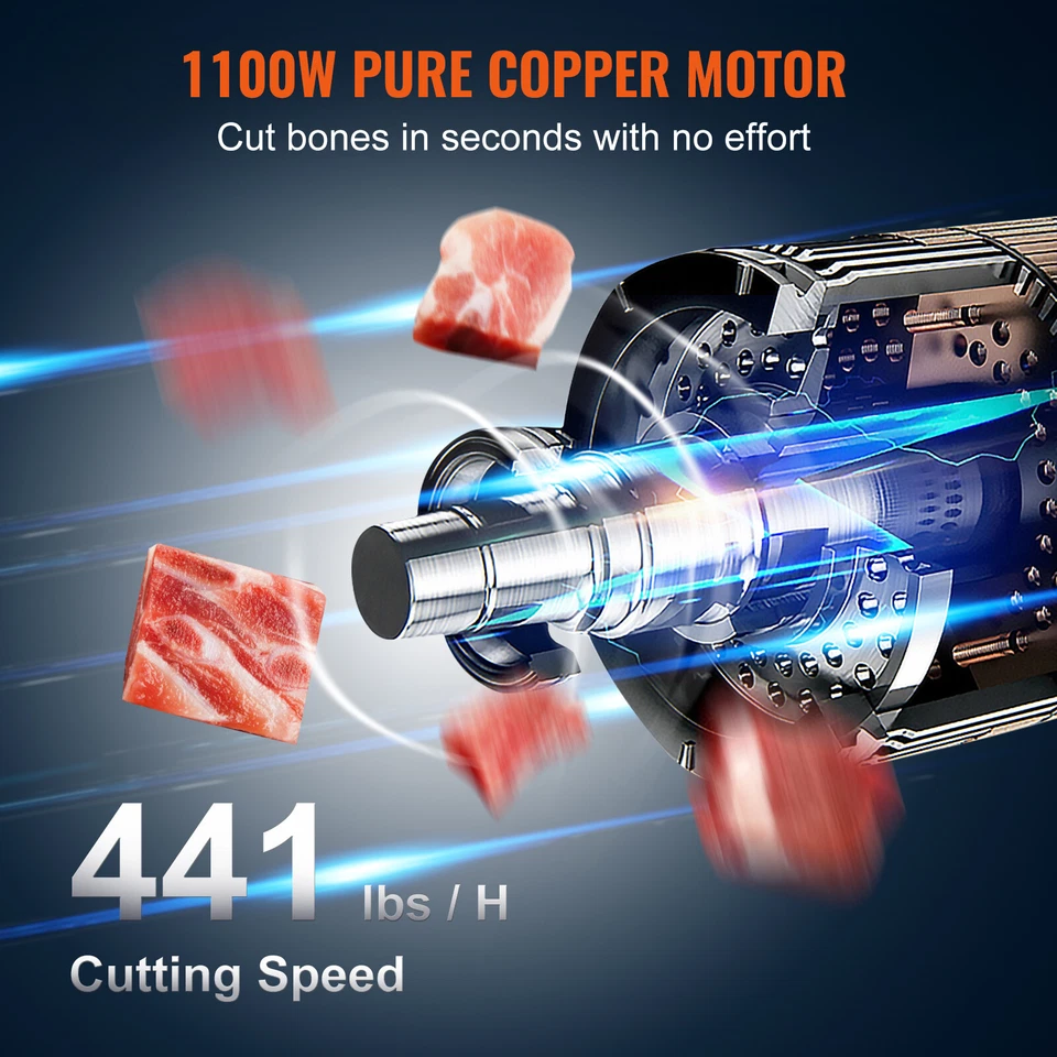 Коммерческая машина для резки мяса кости 1100 Вт электрическая ленточная пила - Изображение 3 из 4