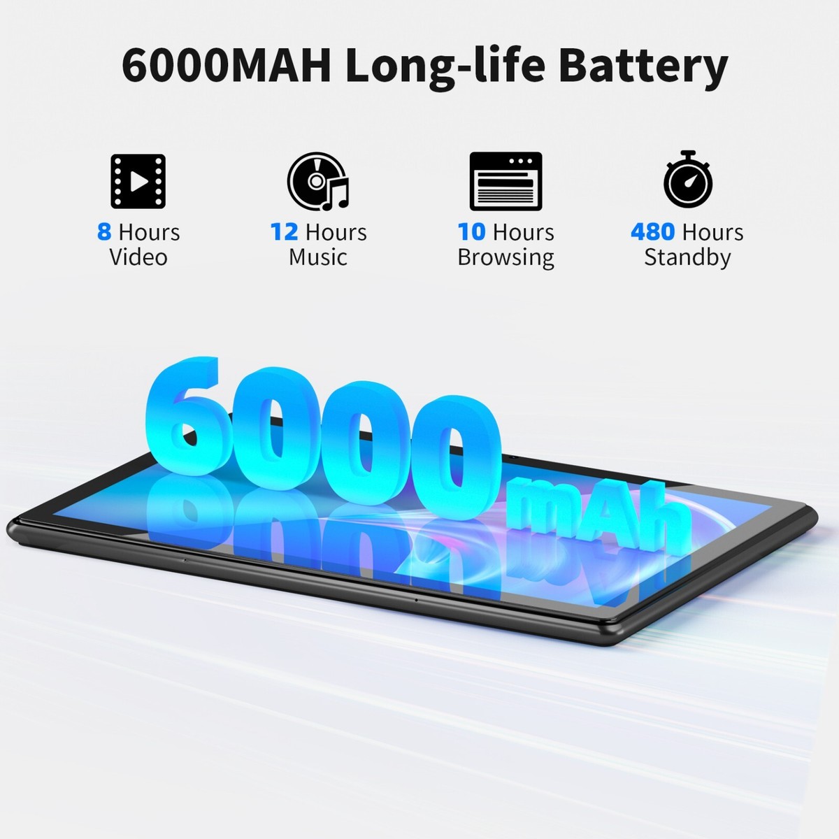 SGIN 10.1 Inch Tablet Android 12 4GB RAM 64GB ROM Octa-Core