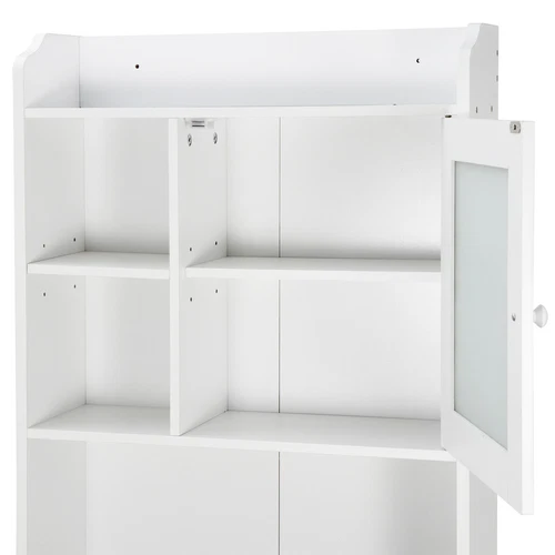 Over the WC Aufbewahrungsschrank Badezimmer Organizer mit Regal braun/weiß/grau - Bild 7 von 31