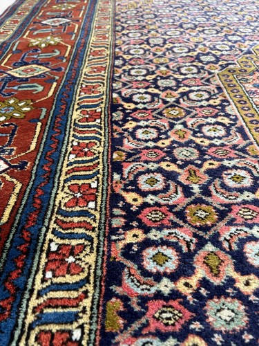 Sale Fine Navy Blue Pink Genuine Hand Knotted Area Rug Carpet 6’6”x9’9”,#2811 - Picture 13 of 15