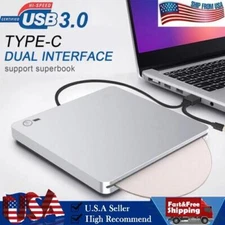 4K BD Burner External USB Super Slim DVD RW CD Writer Portable Drive