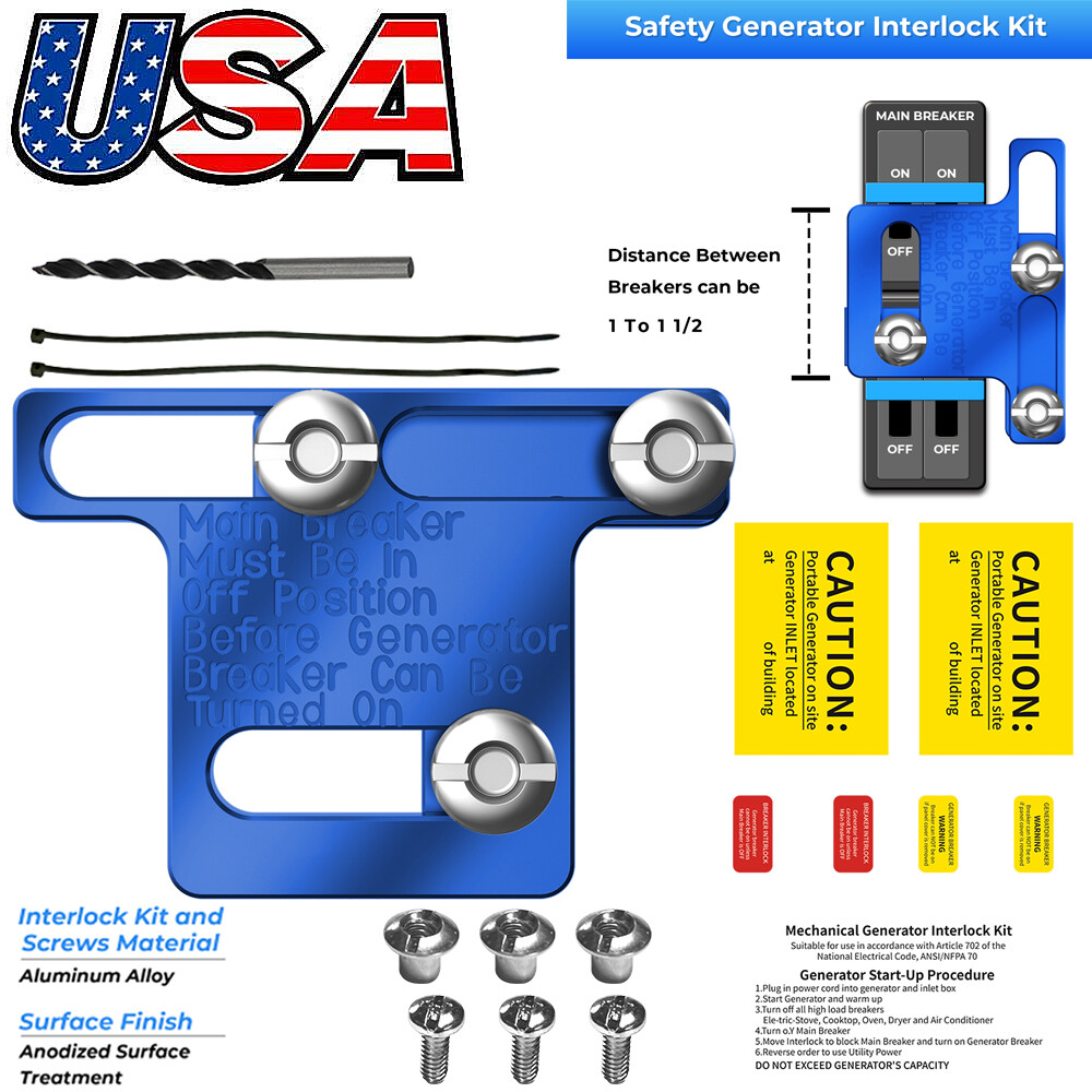 Interlock Kit Compatible With Eaton Cutler Hammer 100 Amp Panel Listed