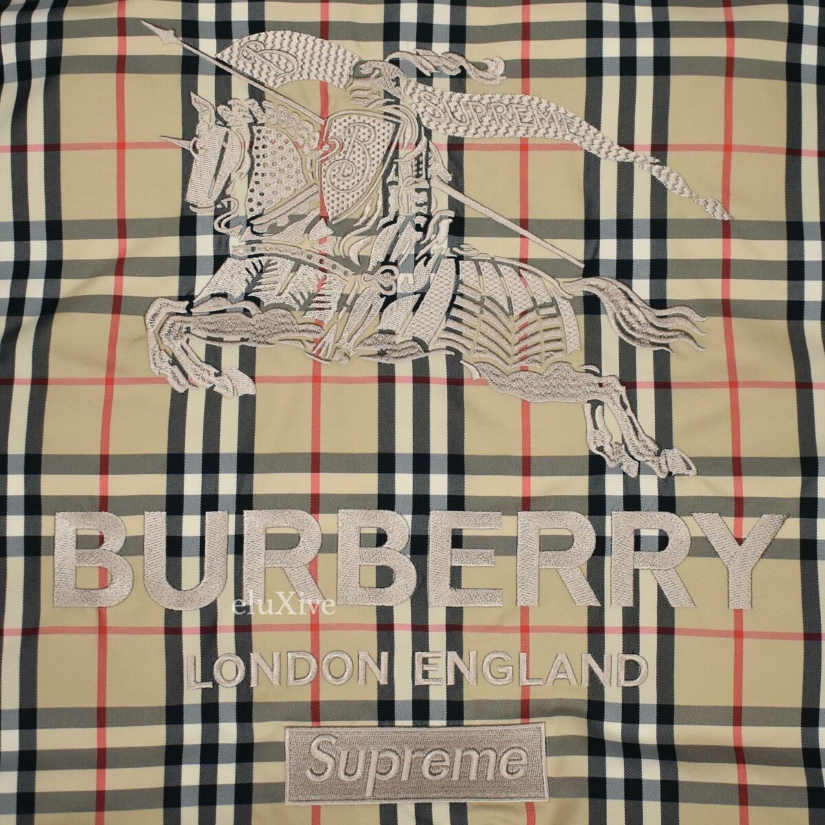NWT Supreme x Burberry Nova Check Fur Collar Puffer Jacket NWT Supreme x Burberry Nova Check Fur Collar Puffer Jacket