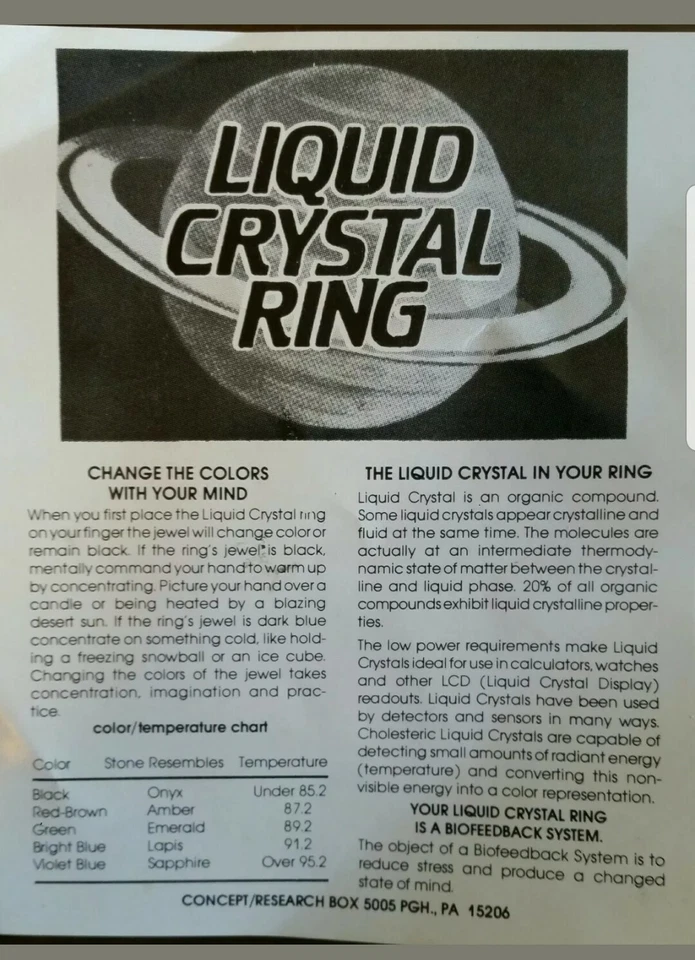 Anillo MOOD vintage años 60-70 Foto 3 de 4