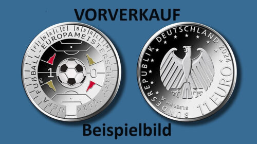 11 Euro Silbermünze Deutschland 2024 * UEFA Fußball Europameisterschaft * - Bild 1 von 1