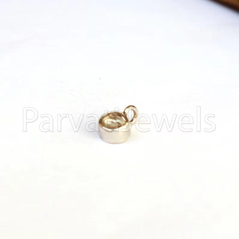 Рождественский подарок женские подвески кулон из чистого 18-каратного золота с натуральным бриллиантом розовой огранки - Изображение 4 из 4