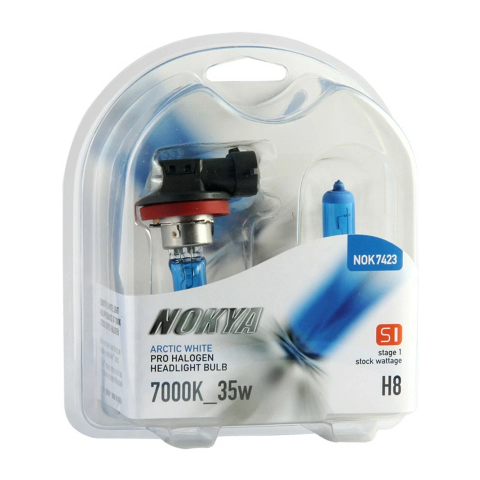 Nokya 7000K White H8 Nok7423 35W Two Bulbs Fog Light Replace Plug Play Lamp Fit - Image 2 of 4