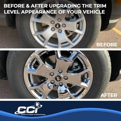 4 Chrome 17" Wheel Skins Hub Caps Rim Full Covers for 21-2023 For Bronco Sport - Picture 8 of 9