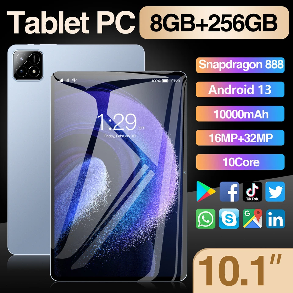 10.1-inch large screen Fad 6s Pro 4G tablet computer 16GB4+1TB Android 13 - Image 2 of 4