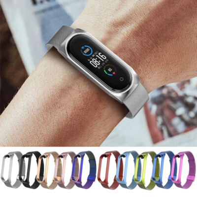 Für Xiaomi Mi Band 5/6 Ersatz Edelstahl Uhrenarmband Armbänder *J