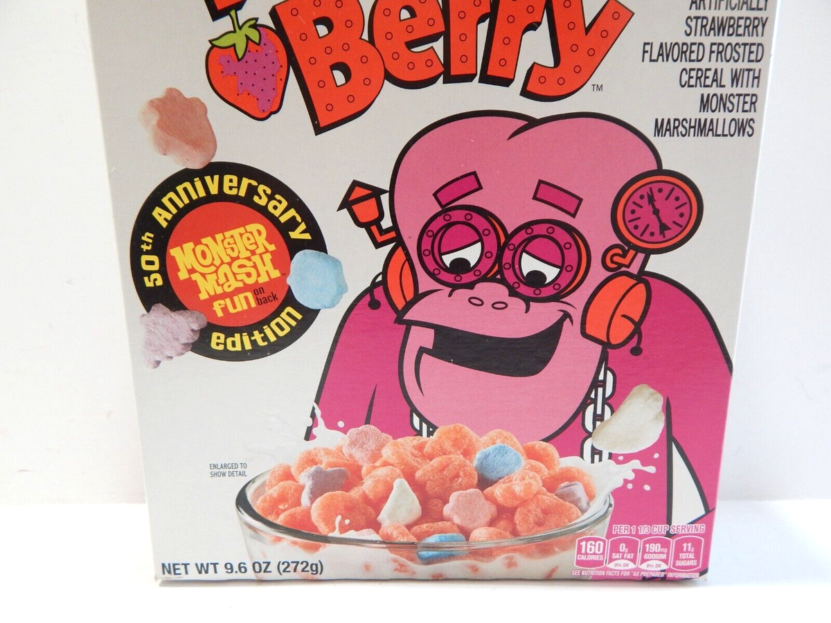 50th Anniversary FRANKEN BERRY Empty Monster Cereal Box | eBay