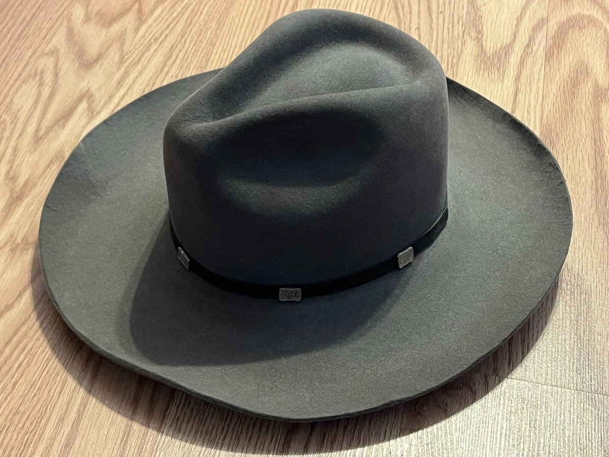 80s TEXAS HATS Cowboy Hat XXXXX BEAVER 黒 VINTAGE XXX STETSON 3X BEAVER Ranch Style COWBOY HAT Black