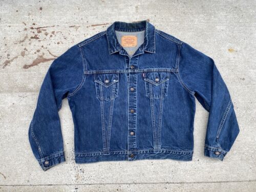 1990s vtg LEVIS LVC VALENCIA STREET 557xx BIG E TYPE 3 DENIM JACKET 48 #555 USA - Picture 1 of 12