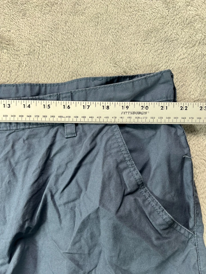 Merona Mens 44 Cargo Shorts Blue Cotton Twill Utility Pockets Workwear Outdoor - Image 4 of 4