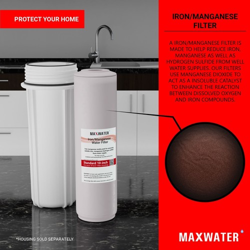 Max Water Whole House Water Filter Replacement Set Sediment, Iron Manganese, CTO - Picture 6 of 9