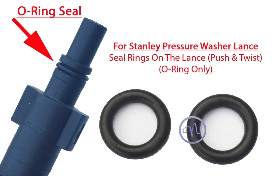 FOR STANLEY LANCE END Stanley Pressure Washer Lance Male End 2 O-Ring Rubber Seals