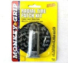 Monkey Grip 08816-M Radial Tire Repair Patch Kit with Rubber Cement and Buffer