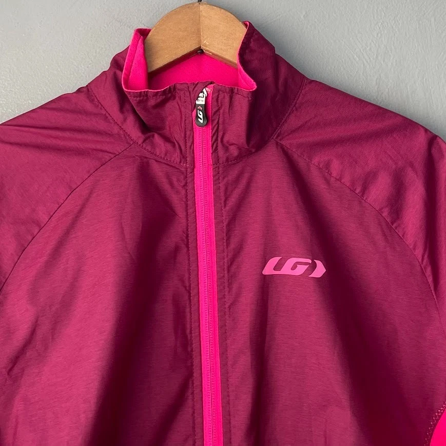 Chaqueta cortavientos ligera de malla Louis Garneau para mujer talla XL rosa ciclismo Foto 3 de 4
