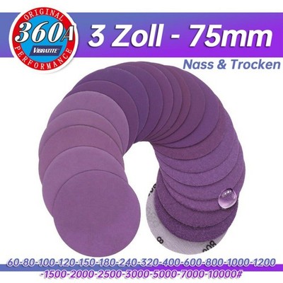 Schleifscheiben 75mm Schleifpads Körnung 60-10000 Klett Exzenter Nass & Trocken