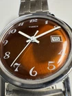 Timex Vintage 1973 Mercury Wind Up Orange 33MM 16554 2373 Runs Good