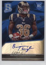 2013 Panini Spectra Rookie Auto Blue 67/99 Benny Cunningham #108 Auto 4g6