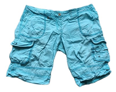 Fresh Made Shorts Damen kurze Hose Hotpants Gr. M Hellblau Türkis 