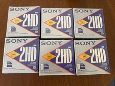 6 x 10 Pack SONY MFD-2HD 2MB 3.5 Micro Floppy Disc Double-Sided HD XT SEALED Lot