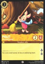 Piglet - Very Small Animal 18/204 Common Rise of the Floodborn NM Lorcana Disney