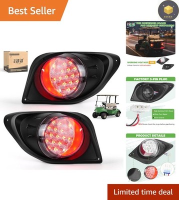 Durable 12V Tail Light Kit for Yamaha Drive 2 Golf Cart - Easy Install Red LEDs