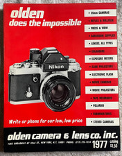 Olden Camera Lens Co. 1977 catalog photography vintage NY equipment etc. nice