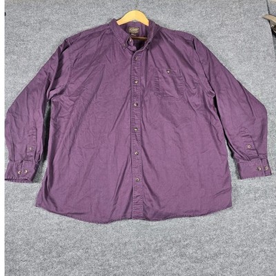 C.B. Schmidt Workwear Men's Purple Button Down Long Sleeve Shirt 3X Cotton