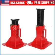 1 Pair 22 Ton Heavy Duty Pin Type Professional Car Jack Stand with Lock, Red