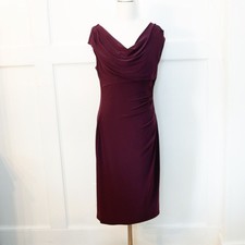 Lauren Ralph Lauren Plum Cocktail Dress Draped 12