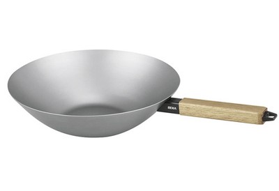 Wokpfanne Beka Nomad 31cm Stahl Akazienholzgriff Induktion Schwarz rund