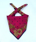 FENDI Handkerchief Vintage Pink Cotton Art Logo Plaid Plain Pocket Square 17.5”