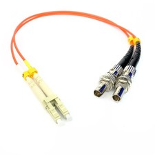 1ft Fiber Optic Adapter Cable LC Male to ST Female Multimode 62.5/125 Duplex