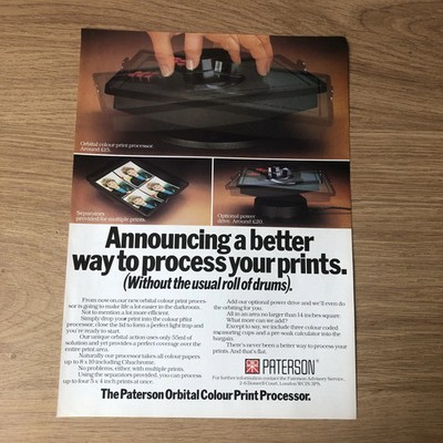 CAMS30 MAGAZINE ADVERT 11X8 PATERSON ORBITAL COLOUR PRINT PROCESSOR
