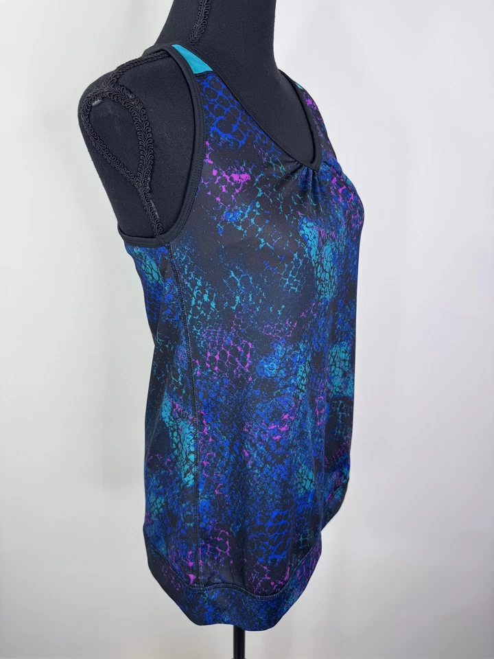 Camiseta sin mangas C9 by Champion para mujer grande azul púrpura espalda deportiva sujetador incorporado gimnasio Foto 3 de 4