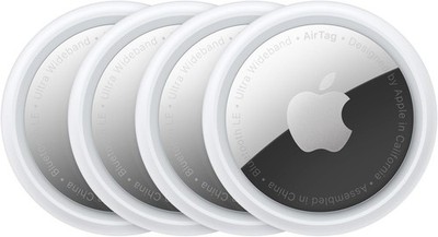 Apple AirTag 4 Pack. Keep Track of and find Your Keys, Wallet, Luggage, Backpack