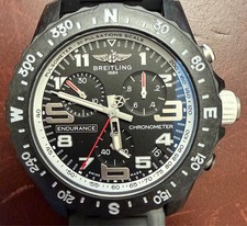Breitling Endurance Pro X82310 44mm Black w/ White & Black Band & New Battery 2