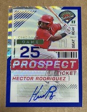 2024 Panini Prospect Edition Hector Rodriquez Blue Wave Prizm Auto SP #06/75