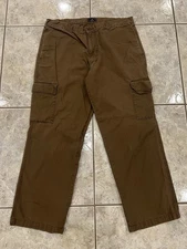 Vintage Y2K Mens 38X32 Dockers Cargo Pants Canvas Baggy Loose Skate Gorp Brown