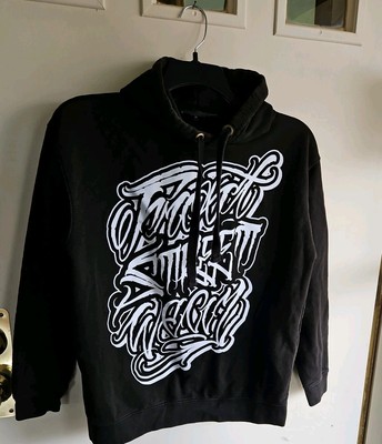 Frost Wear Hoodie  Black Size Medium  Monami Street Wear White Words