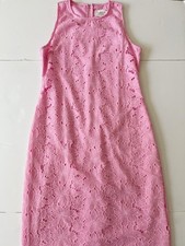 Hyacinth House Evelyn Dress Womens M Pink Floral Lace Midi Lined Party Feminine