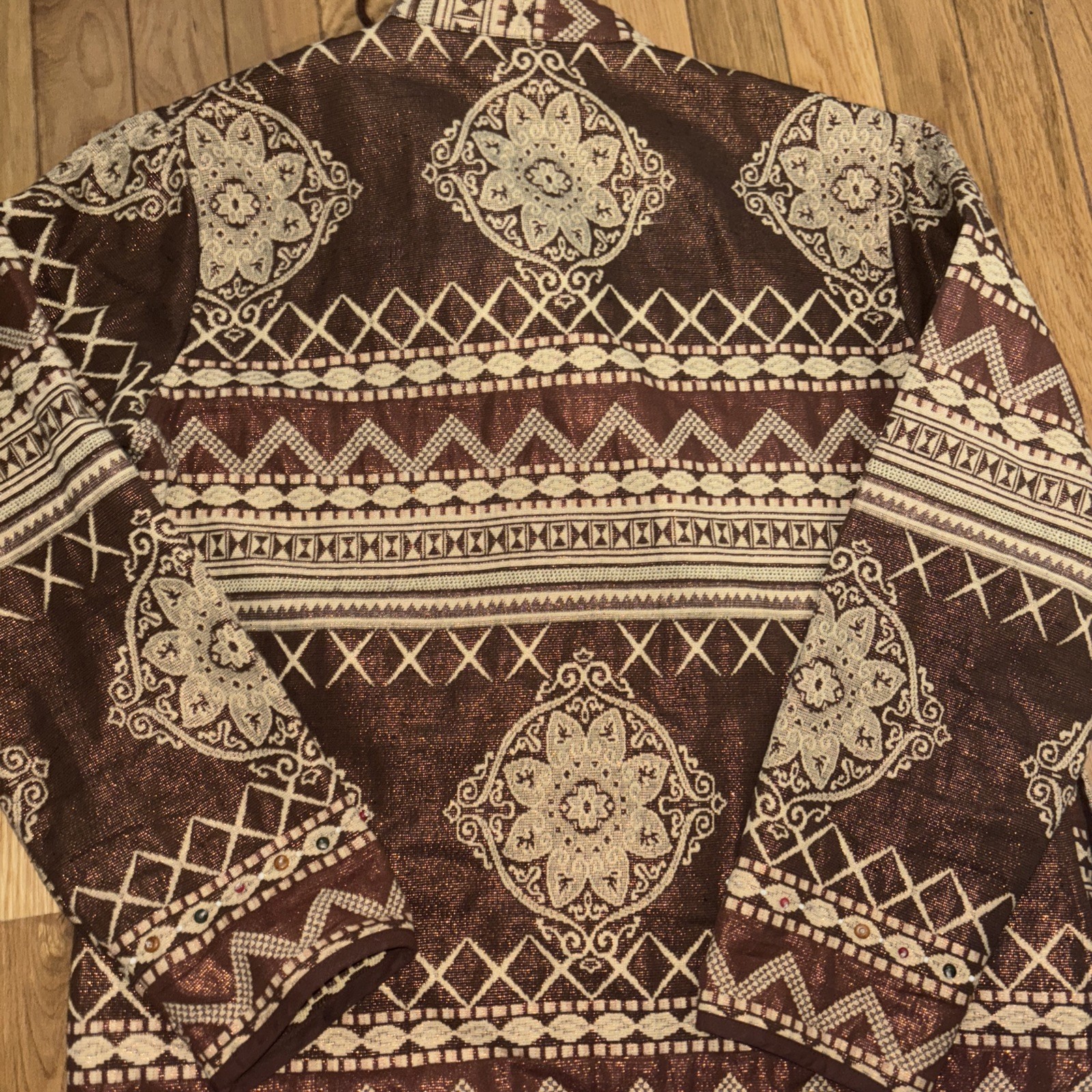 Flashback Jacket Medium Copper Brown Tapestry Bea… - image 15