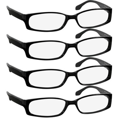 TruVision Readers Reading Glasses - 9503H 4 Count (Pack of 1), 03h - 4 Black