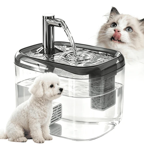 Automatic Pet Water Fountain in Black