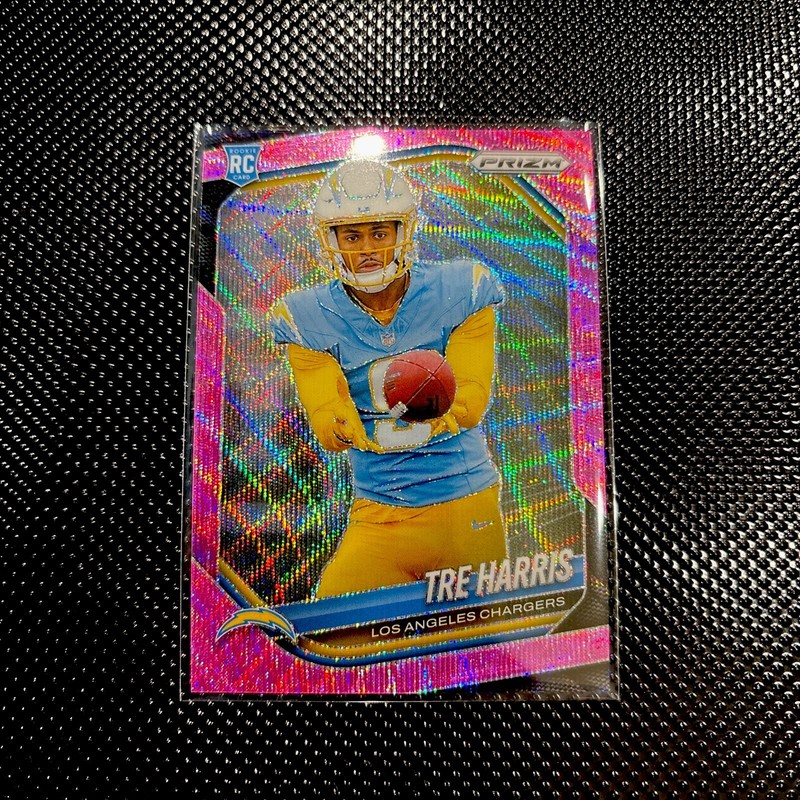 2025 Panini Prizm - Rookies Tre Harris #371 Pink Wave Prizm (RC)